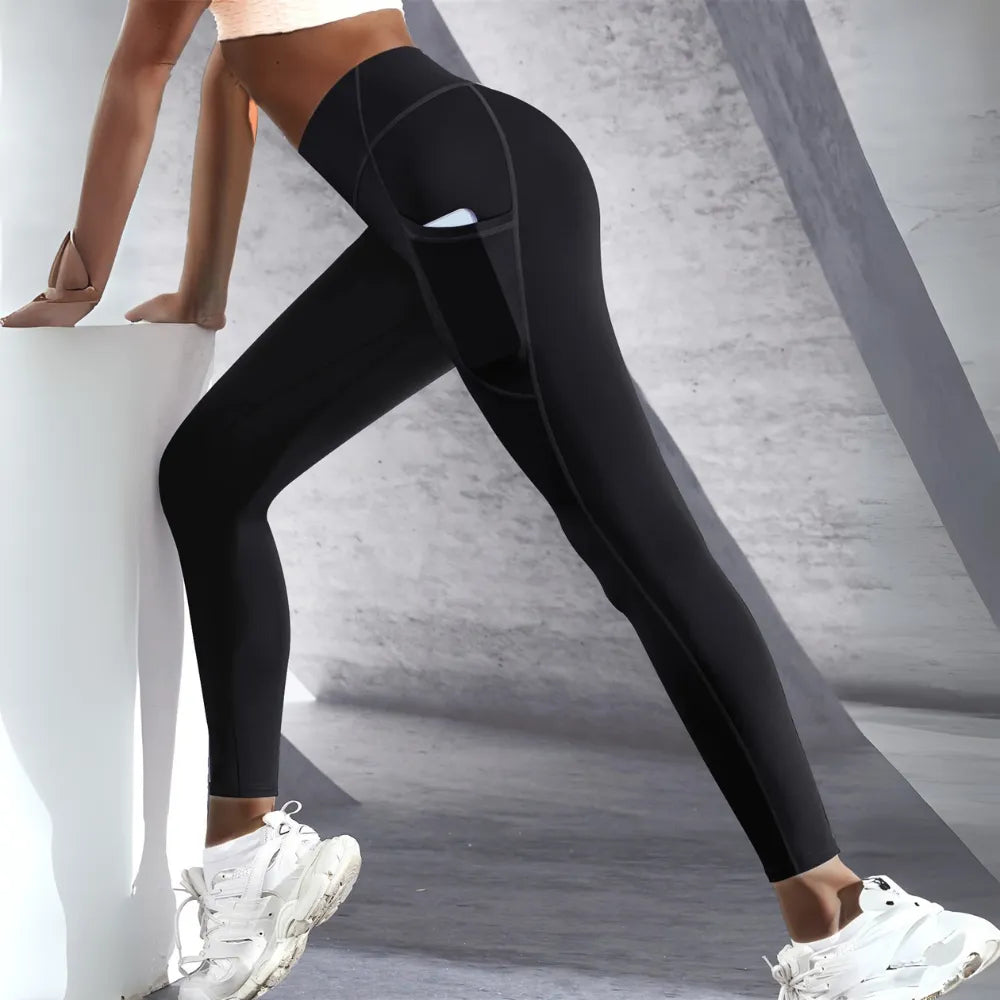 Legging Feminina de Cintura Alta com Bolsos, Efeito Push Up e Tecido Elástico – Dolce Diva