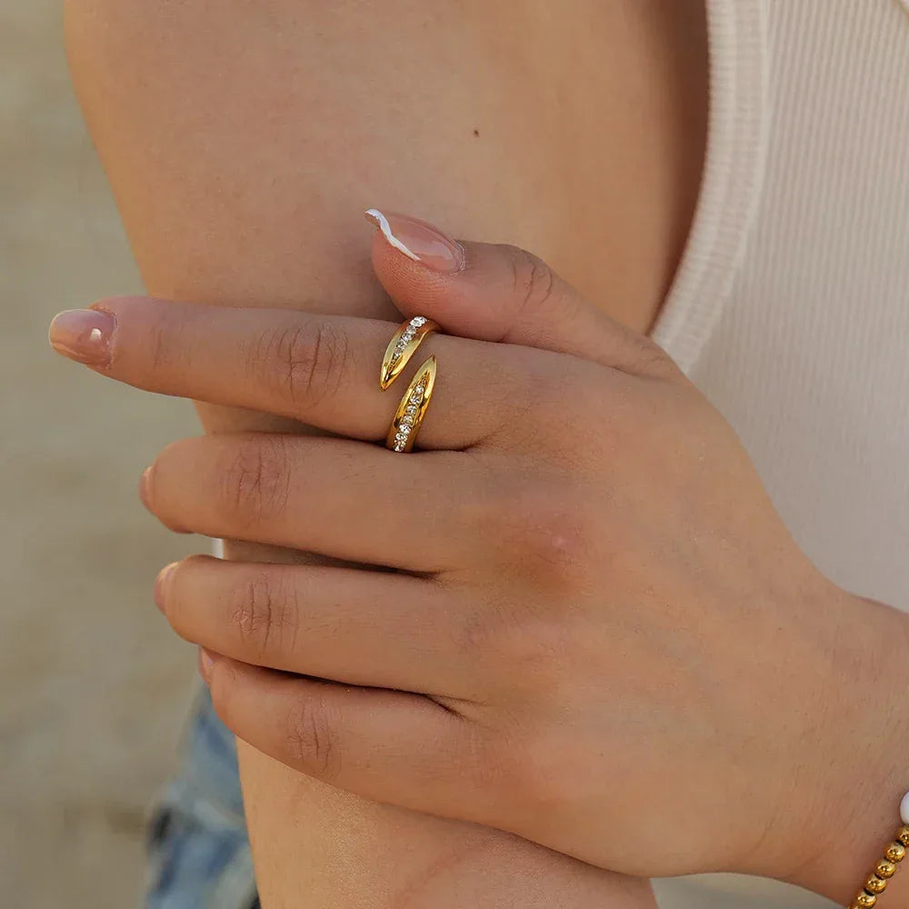 Anel Classic Luna Banhado a Ouro 18k – Dolce Diva - Dolce Diva