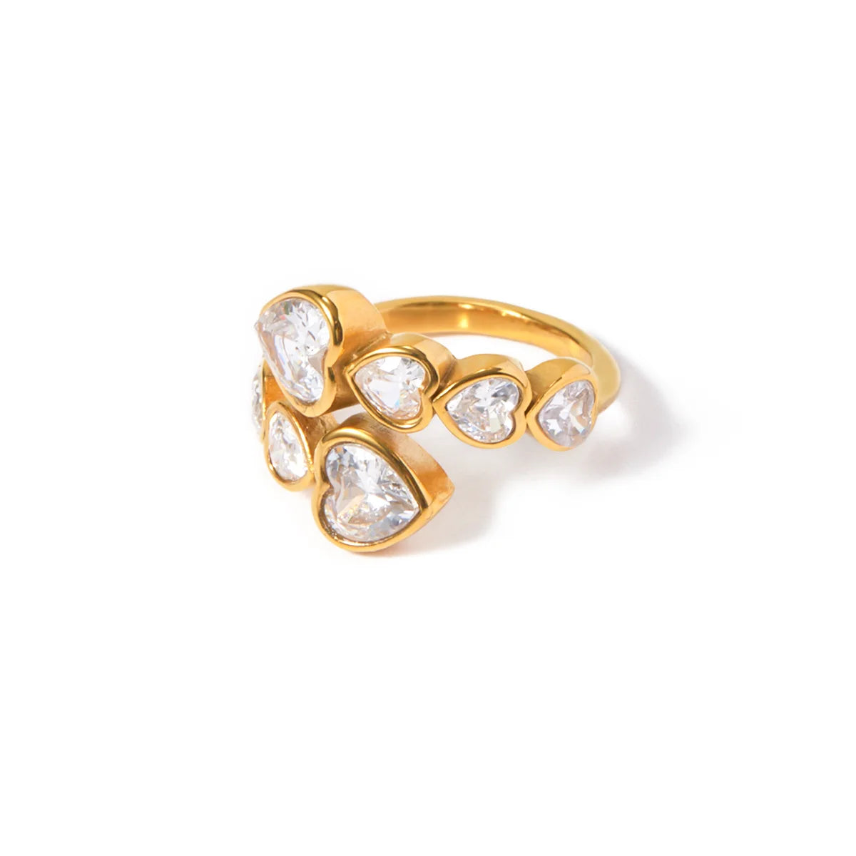 Anel-Coração-Aurora-Banhado-a-Ouro-18k – Dolce-Diva