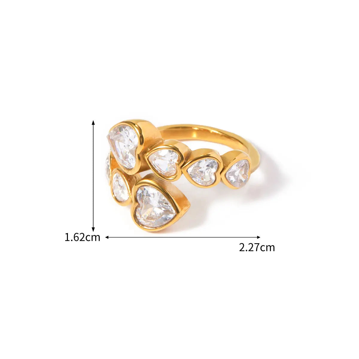 Anel-Coração-Aurora-Banhado-a-Ouro-18k – Dolce-Diva