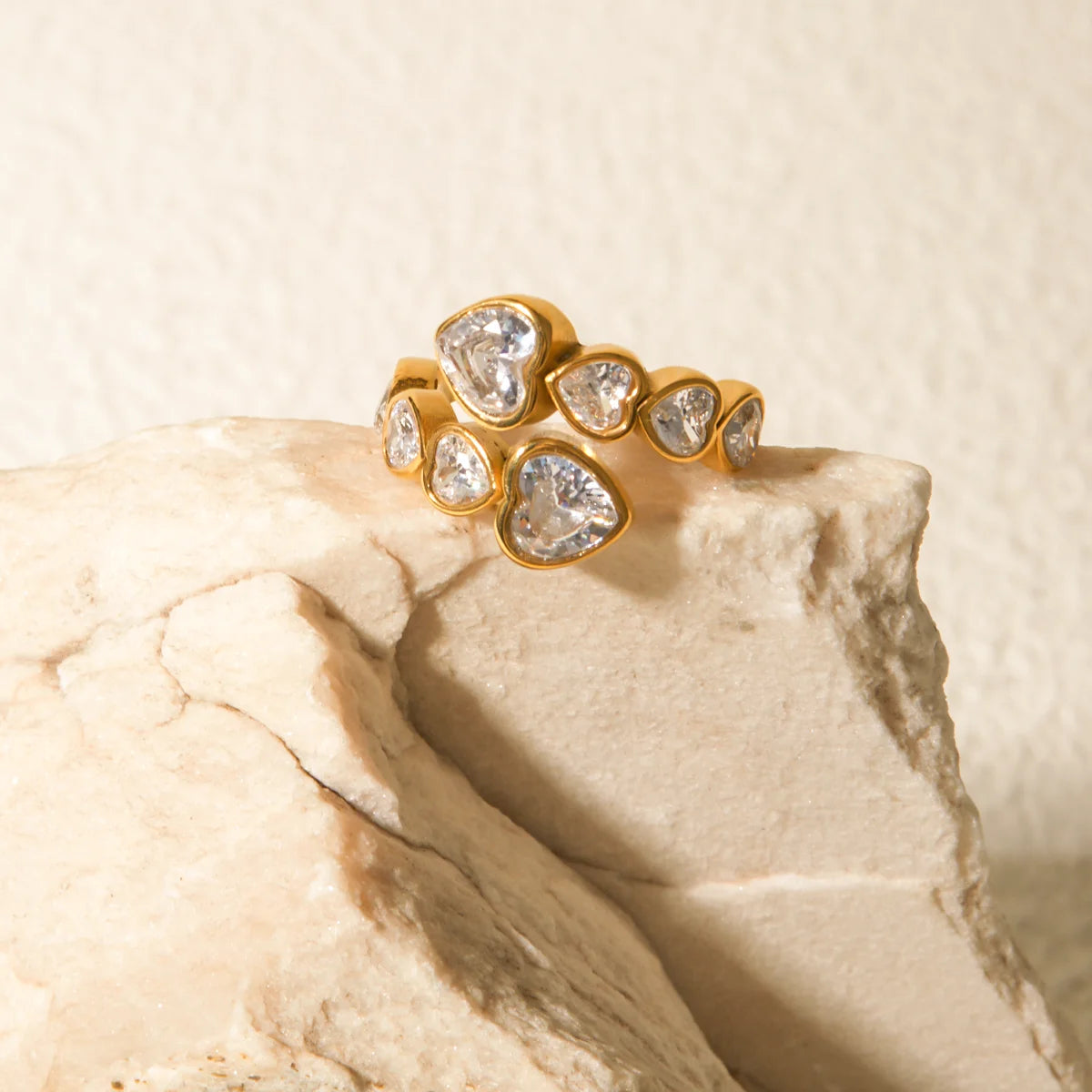Anel-Coração-Aurora-Banhado-a-Ouro-18k – Dolce-Diva