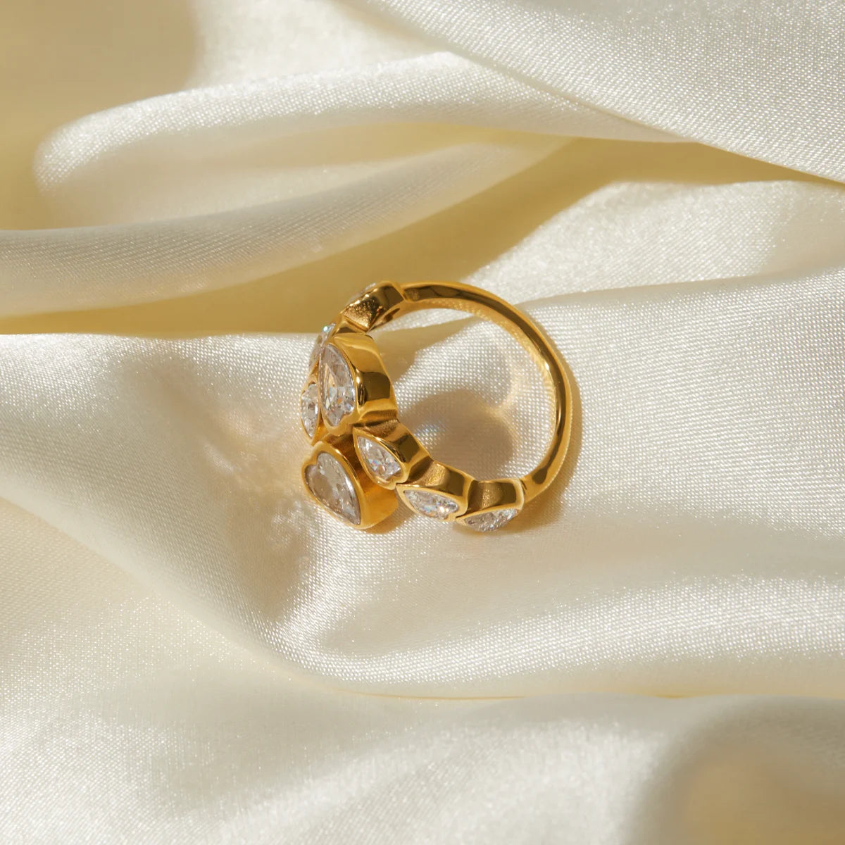 Anel-Coração-Aurora-Banhado-a-Ouro-18k – Dolce-Diva