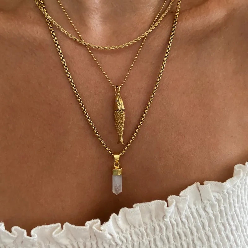 Colar-Carpa-da-Sorte-Banhado-a-Ouro 18k-Dolce-Diva