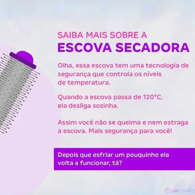 Escova Secadora GoldenGlow 3 em 1 - Dolce Diva - Dolce Diva