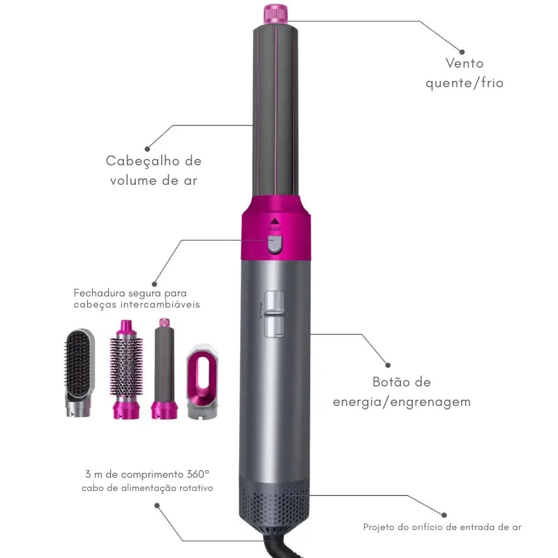 Escova Secadora MultiStyle Air 5 em 1 - Dolce Diva - Dolce Diva