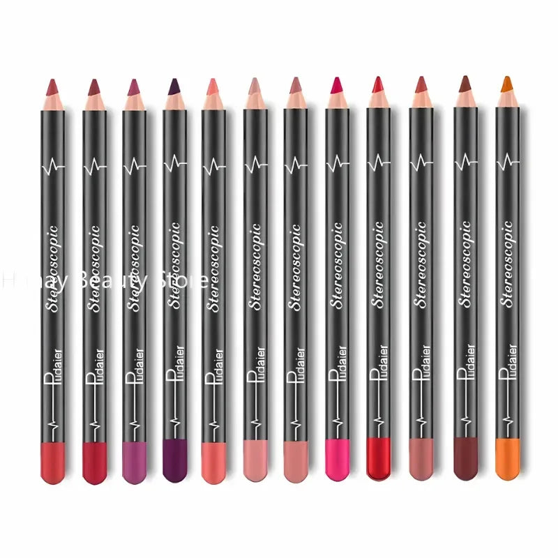 Kit com 12 Lápis de Contorno Labial à Prova d’Água - Dolce Diva - Dolce Diva