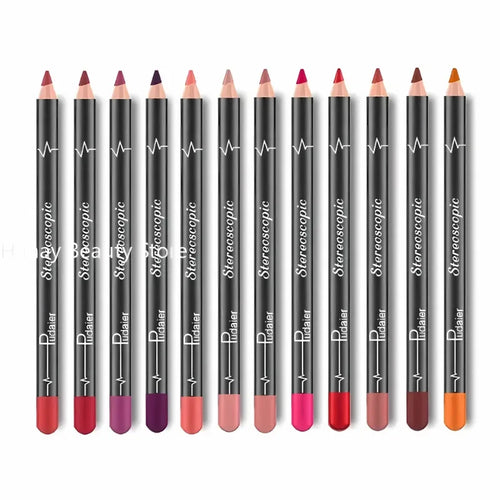 Kit com 12 Lápis de Contorno Labial à Prova d’Água - Dolce Diva - Dolce Diva