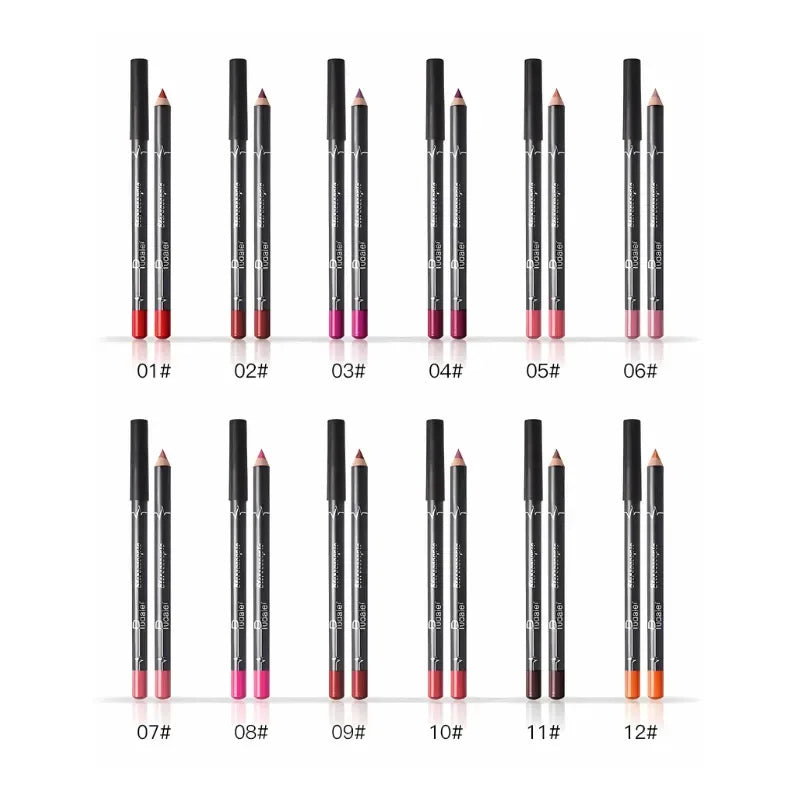 Kit com 12 Lápis de Contorno Labial à Prova d’Água - Dolce Diva - Dolce Diva