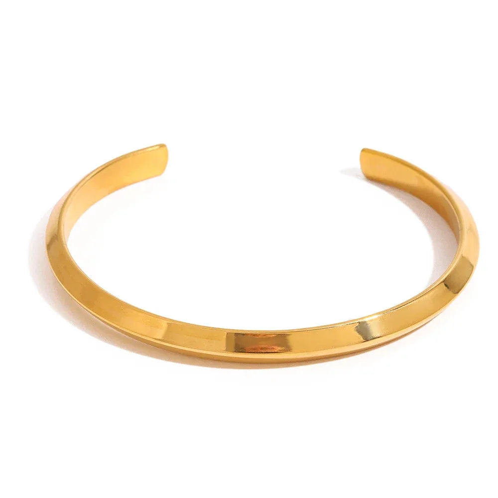 Pulseira Cuff Essenza Banhada a Ouro 18k – Dolce Diva - Dolce Diva