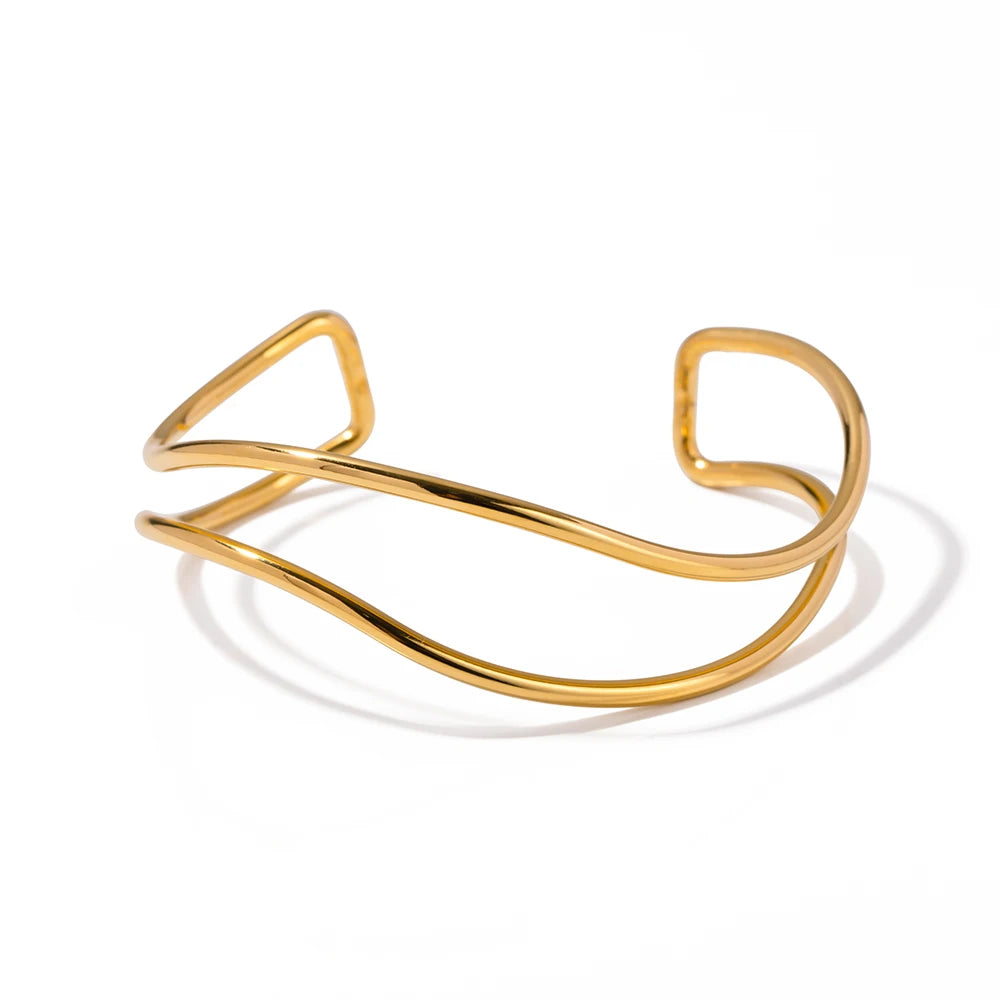 Pulseira-WaveLine-Duo-Banhada-a-Ouro-18k-Dolce-Diva