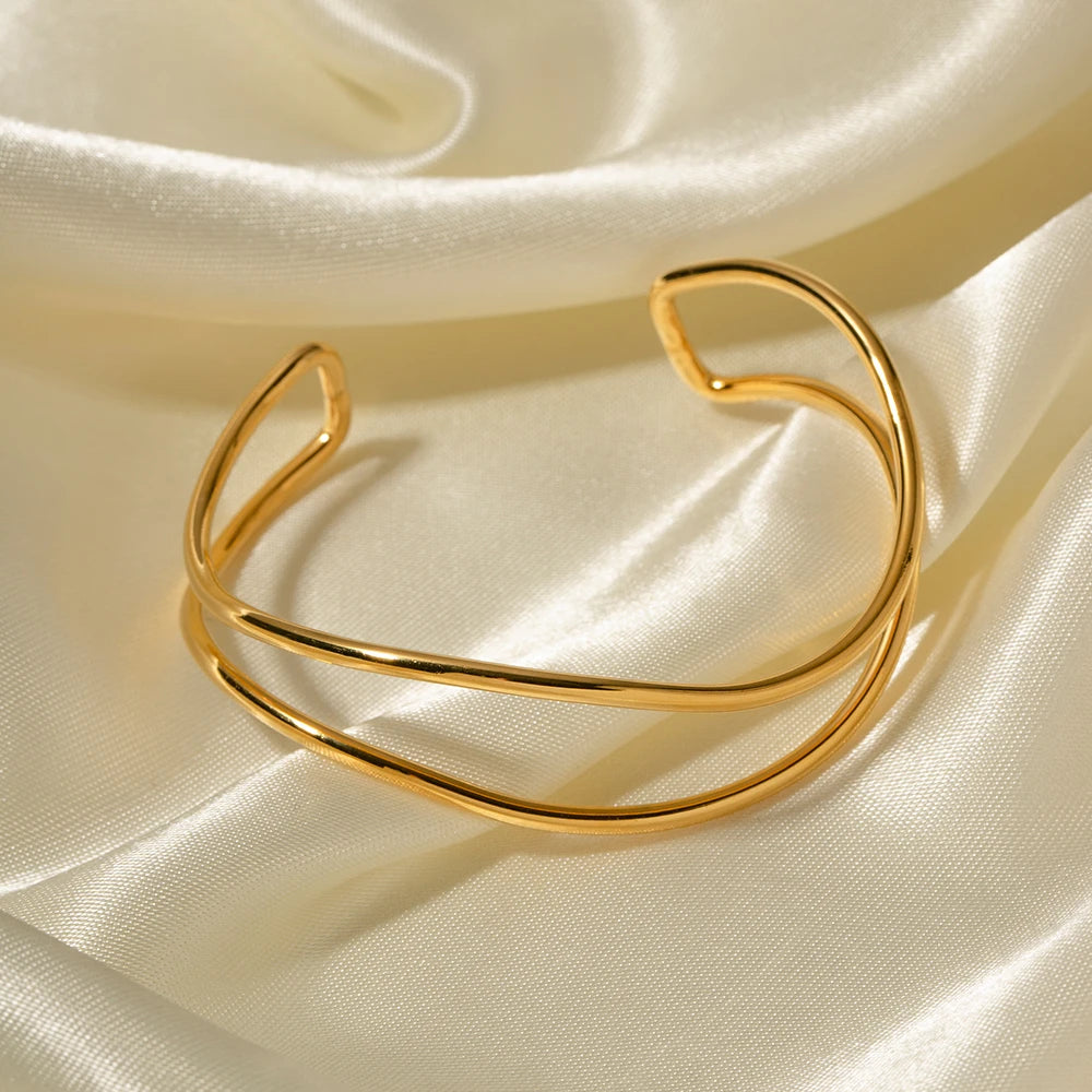 Pulseira-WaveLine-Duo-Banhada-a-Ouro-18k-Dolce-Diva