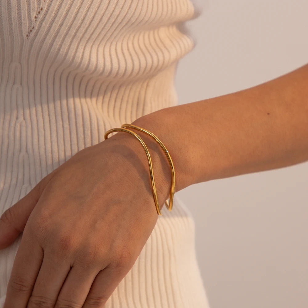Pulseira-WaveLine-Duo-Banhada-a-Ouro-18k-Dolce-Diva