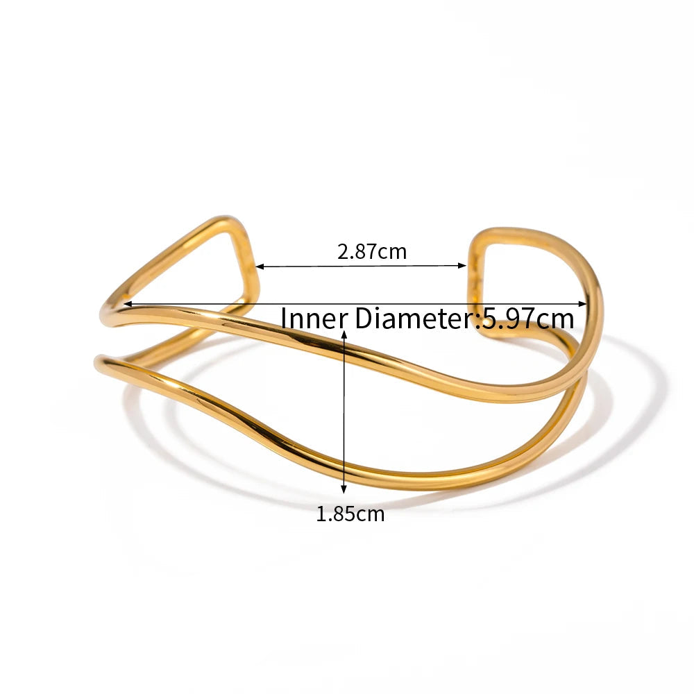 Pulseira-WaveLine-Duo-Banhada-a-Ouro-18k-Dolce-Diva