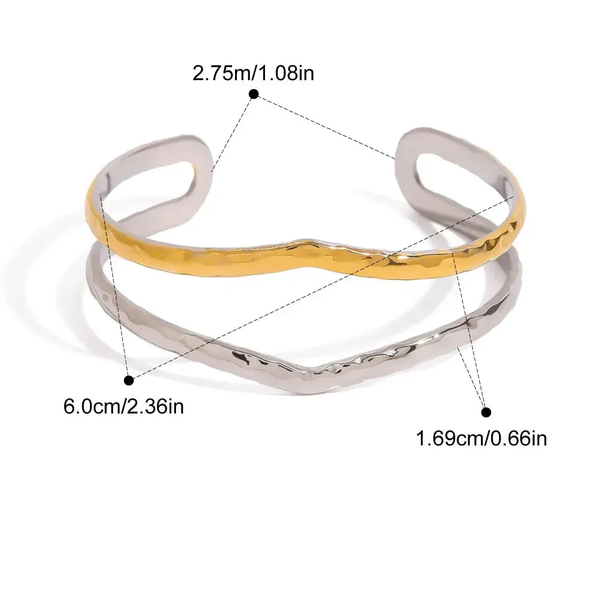 Pulseira Feminina Aço Inoxidável Estilo Skeleton - Dolce Diva - Dolce Diva