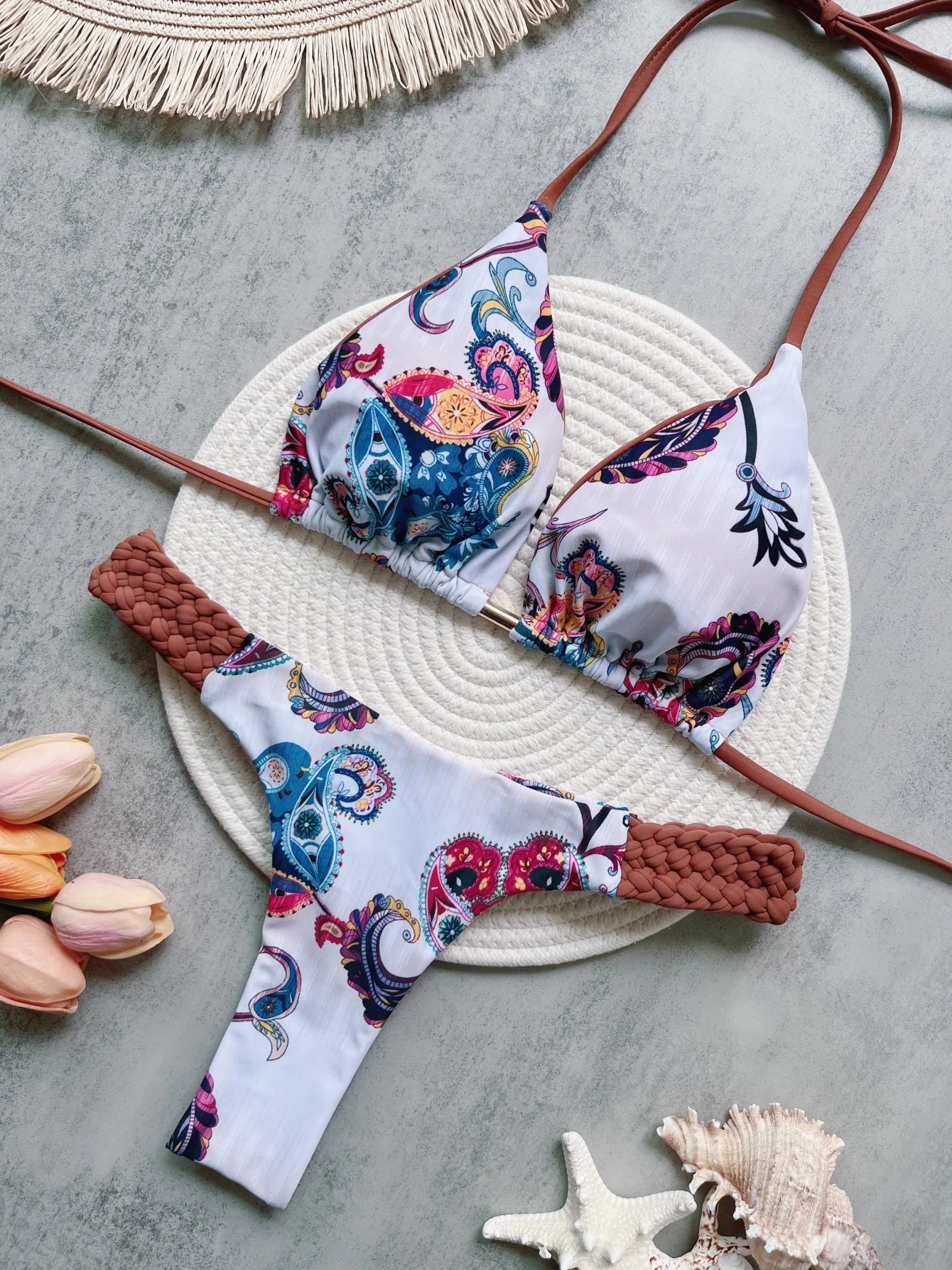 Biquíni Cortininha Fio Dental Lua