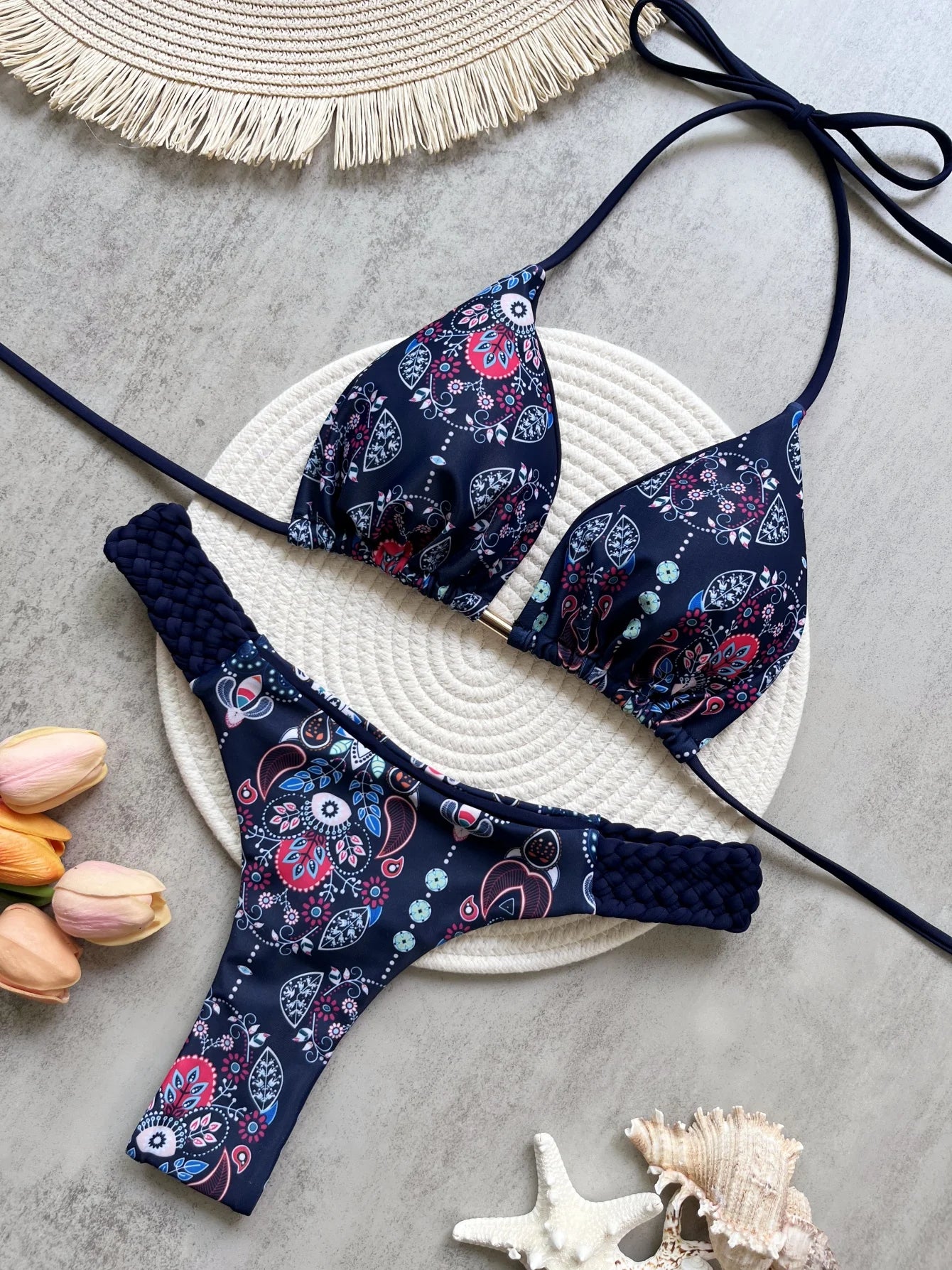 Biquíni Cortininha Fio Dental Lua