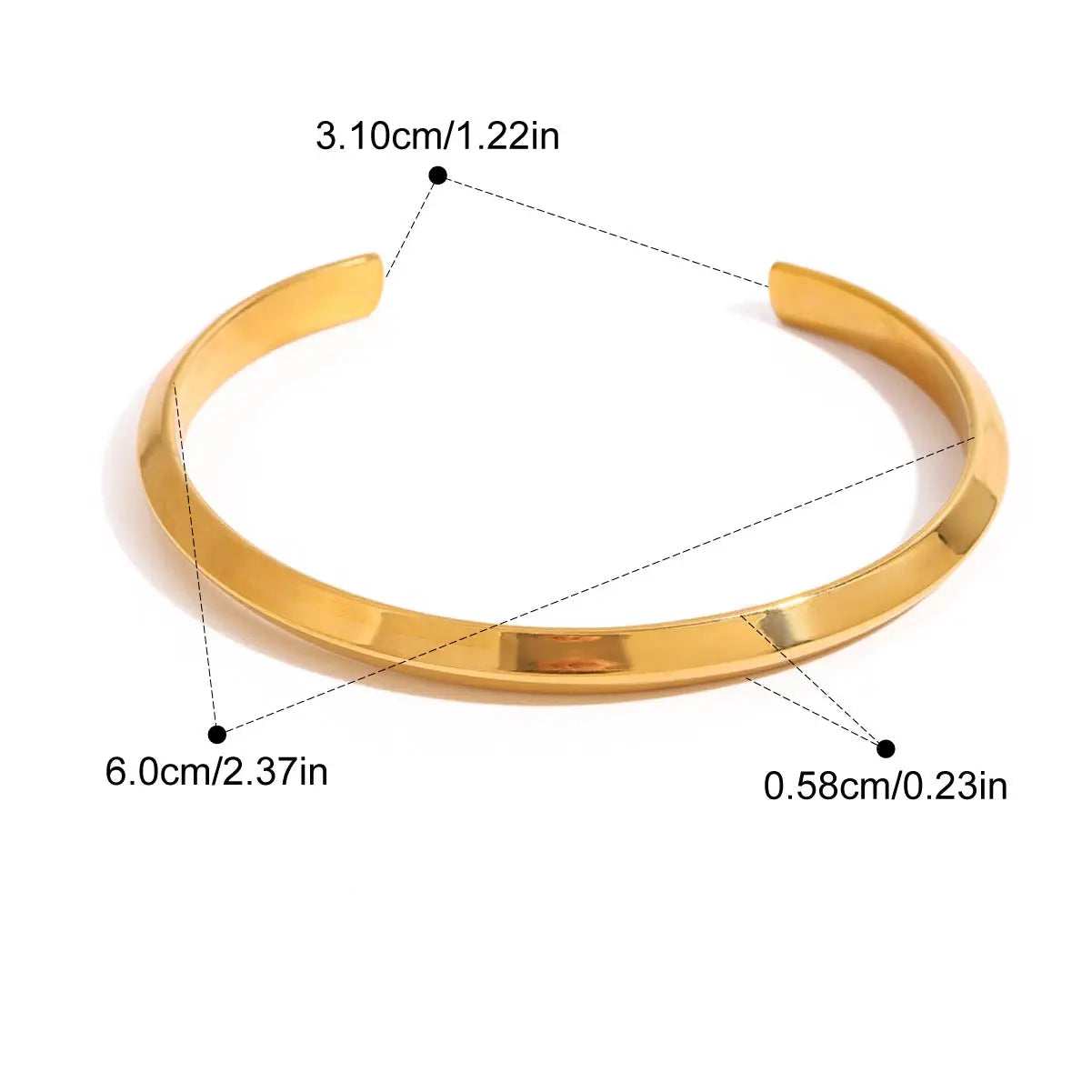 Pulseira Cuff Essenza Banhada a Ouro 18k – Dolce Diva